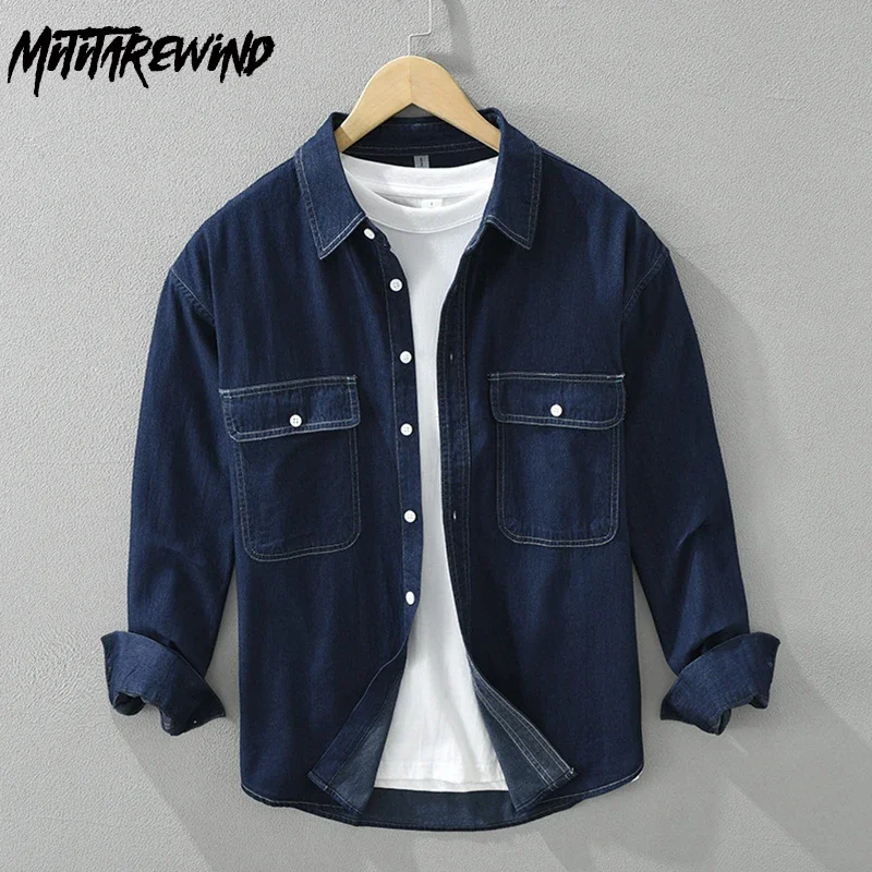 Jeans Shirt Fashion For Men - Корейские модные мужские джинсовые рубашки, весенне-осенняя