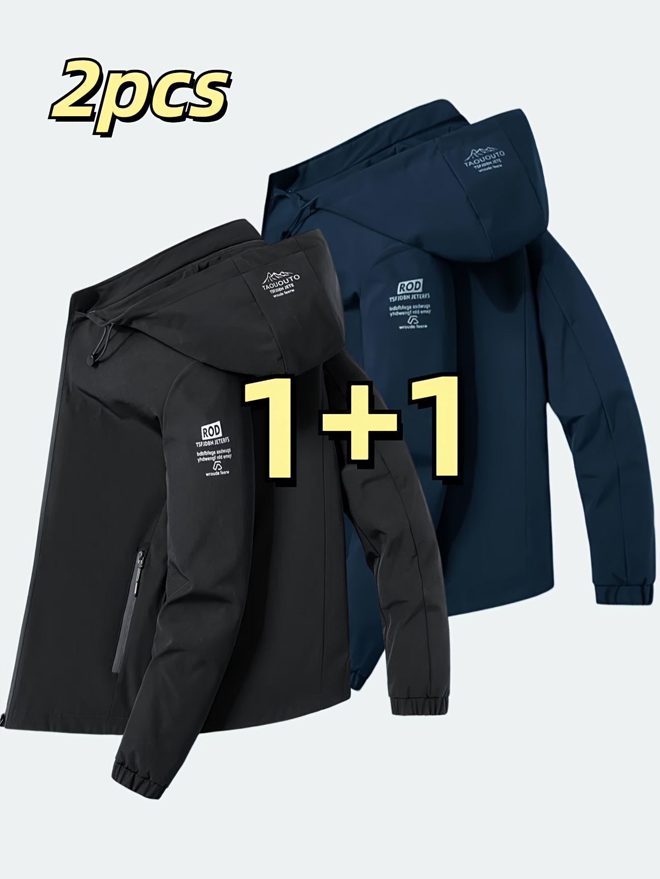 Men'S Fashion Zipper Jacket - Модная мужская ветрозащитная куртка с капюшоном