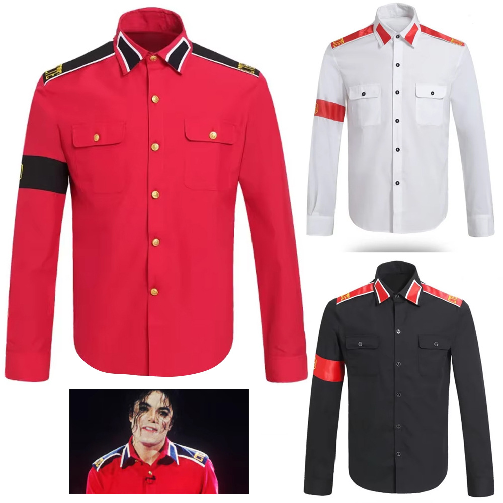 Men Fashion Vintage - Военная рубашка в стиле антивоенной тематики