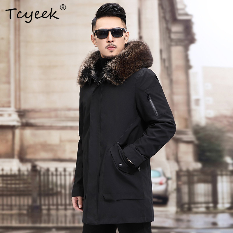 Men'S Fashion Zipper Jacket - Зимние куртки Tcyeek с воротником из