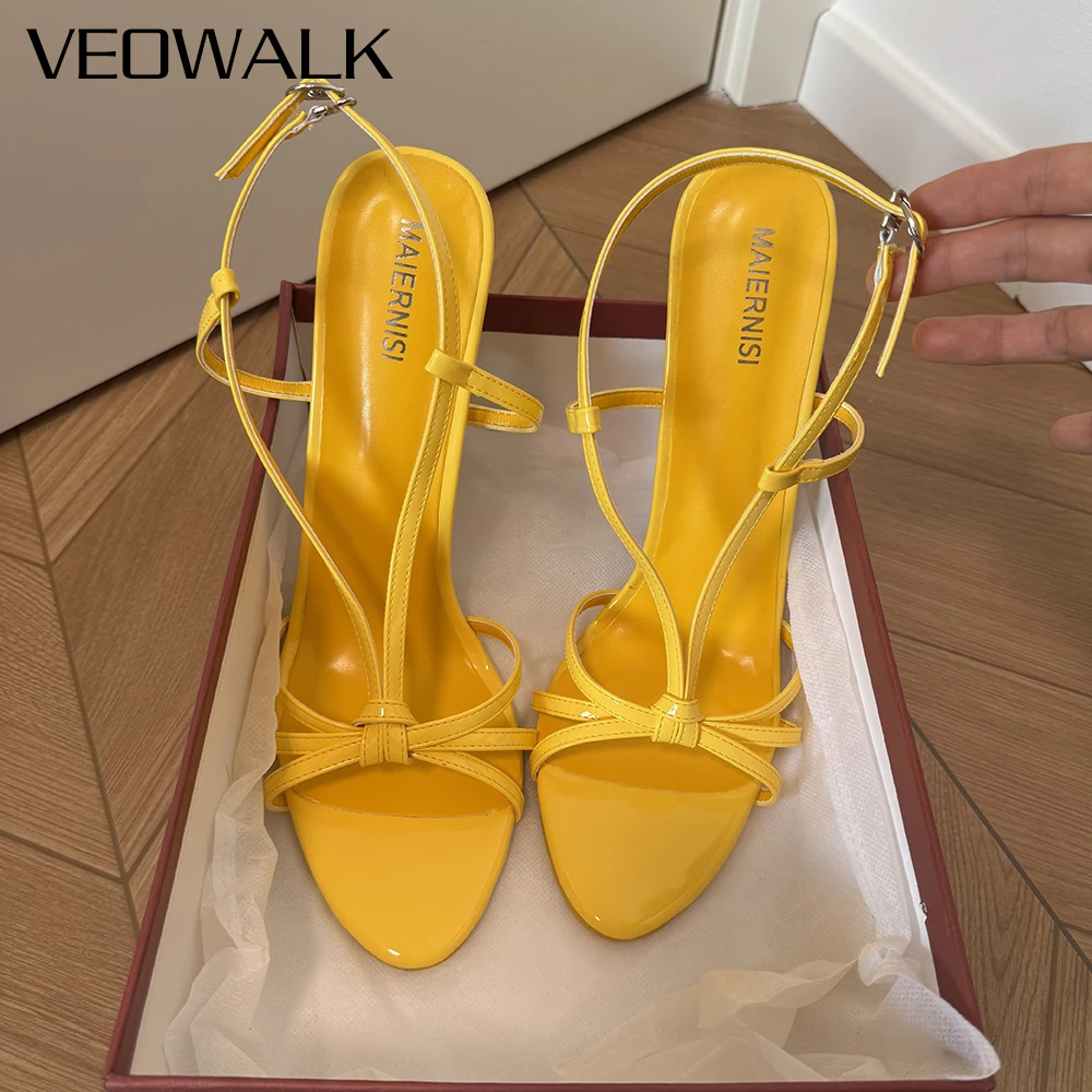 Men'S Fashion Shoes - Модные сексуальные желтые босоножки на шпильке