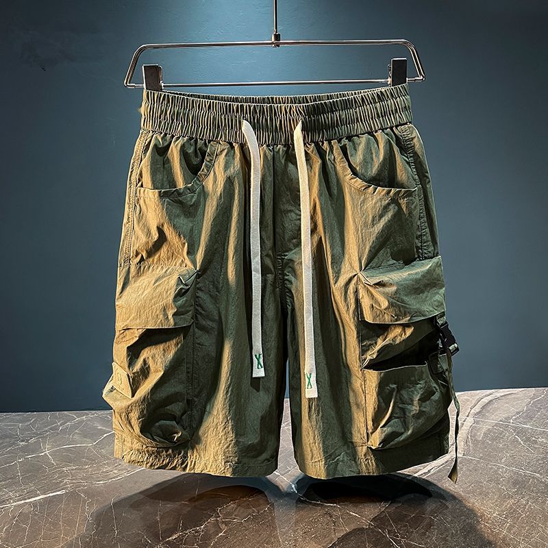 Men'S Fashion Pants 2025 - Мужские шорты-бермуды-карго, однотонные, с эластичной резинкой
