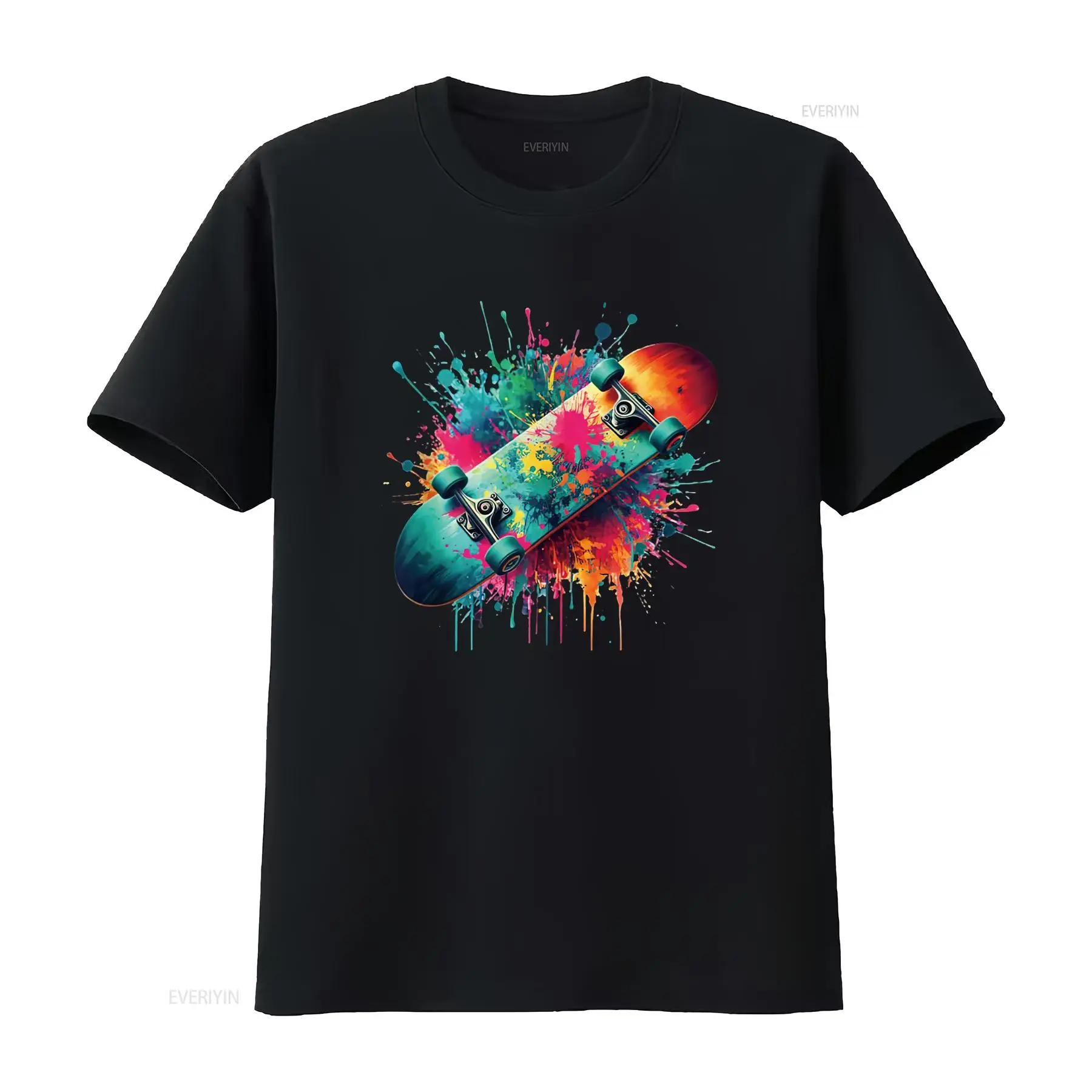 Mens Fashion Black Shirt - Крутой скейтбордист Art для скейтборда, скейтбординга,