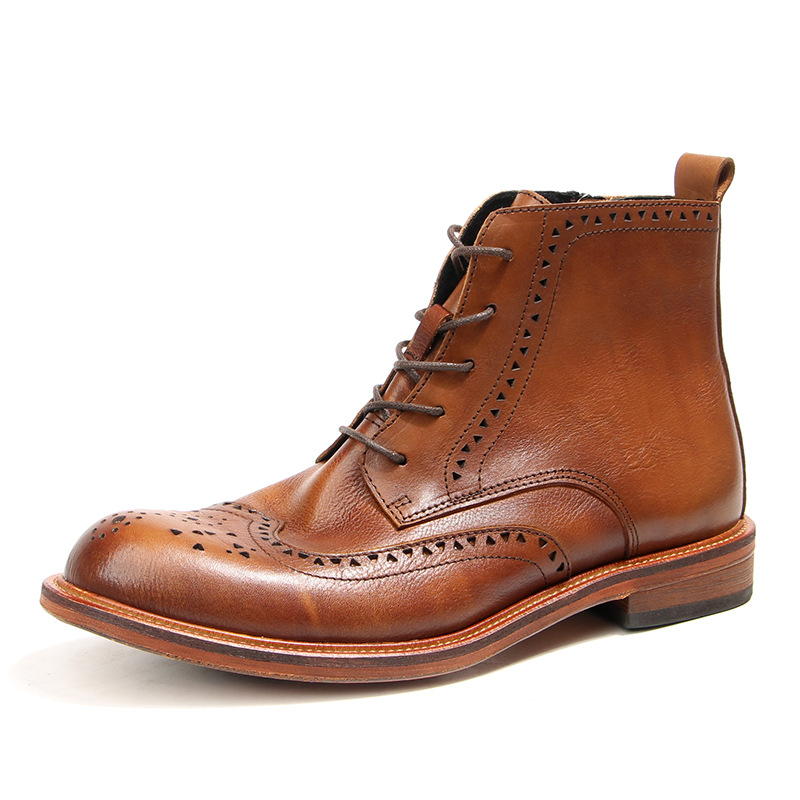 Men Fashion Vintage - Винтажные мужские ботильоны «Челси», роскошные ботинки