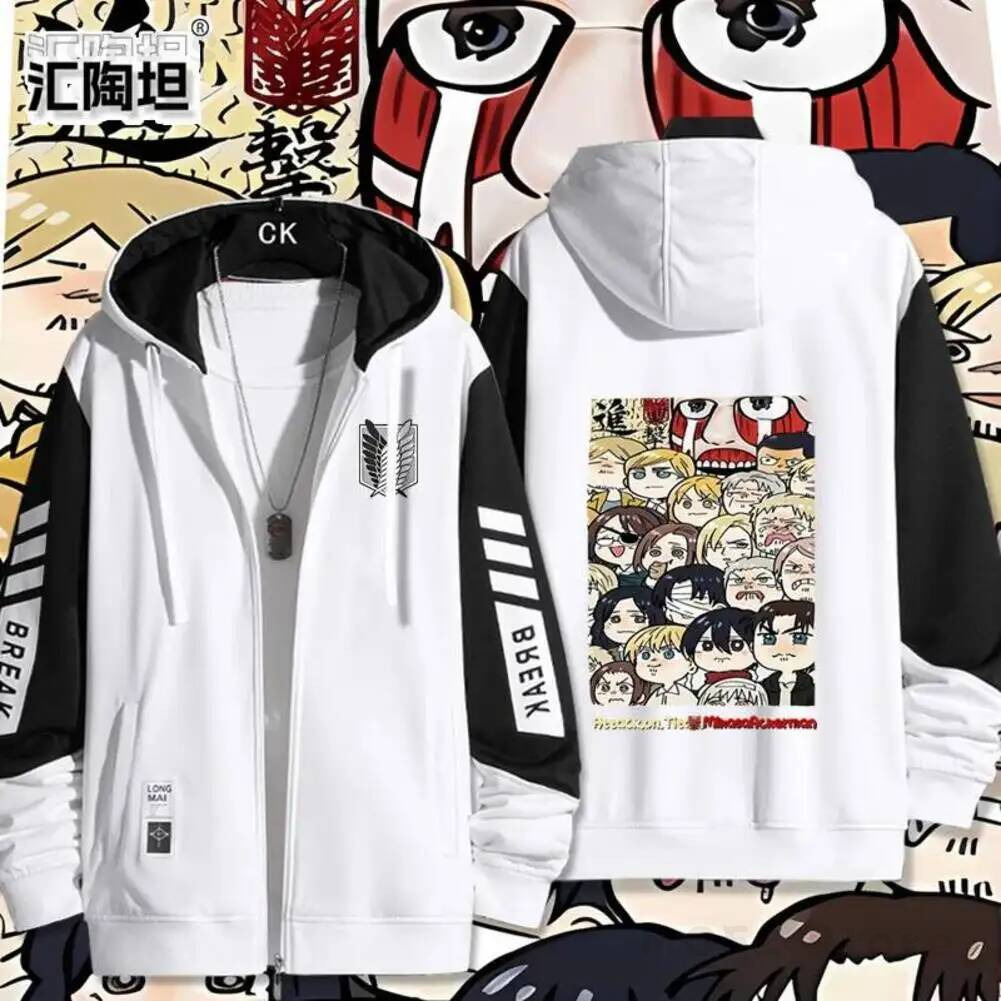 Men'S Fashion Zipper Jacket - Костюм Ackerman Levi Mikasa·Ackerman Eren Jaeger: