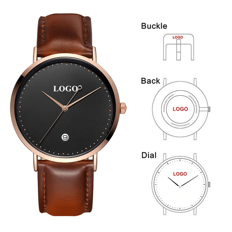 Men'S Fashion Logo - Черные, розовые, золотые часы от бренда