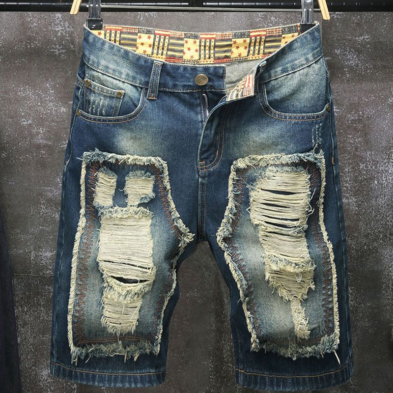 Men Fashion Jeans - Новые мужские джинсовые шорты в европейском