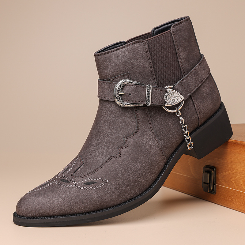Men Fashion Vintage - Модные новые мужские винтажные ковбойские ботинки