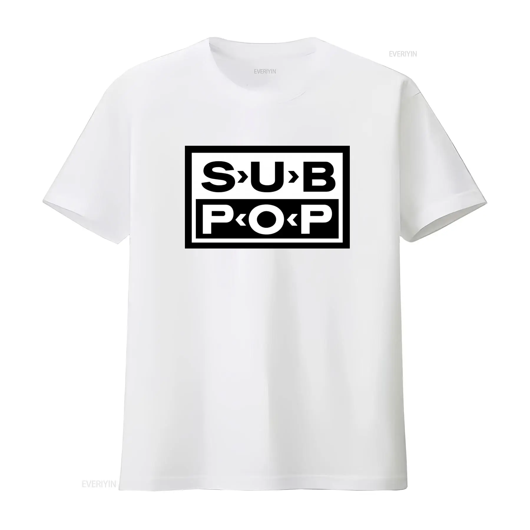 Футболка с логотипом Sub Pop,  – обзор и цена Mens Fashion Black Shirt