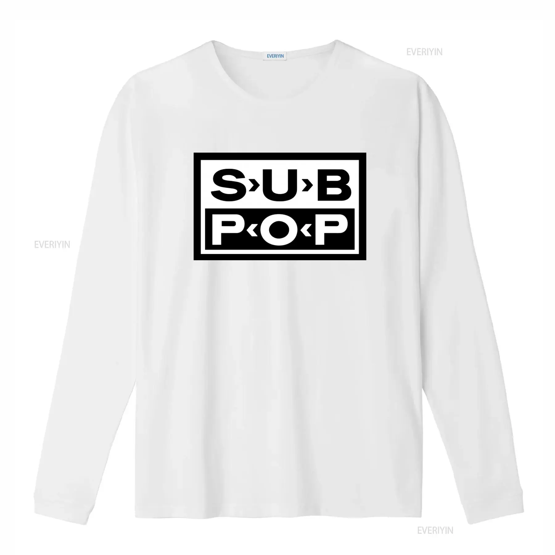 Футболка с логотипом Sub Pop,  – обзор и цена Mens Fashion Black Shirt