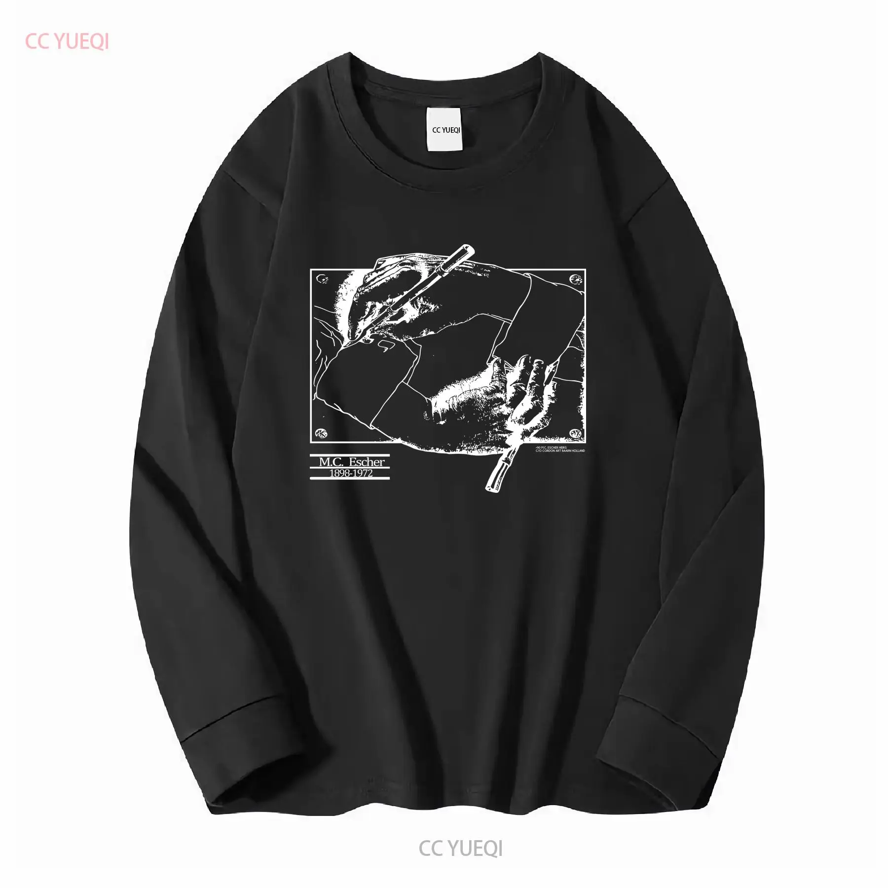 Винтажная футболка MC Escher 1 – обзор и цена Mens Fashion Black Shirt