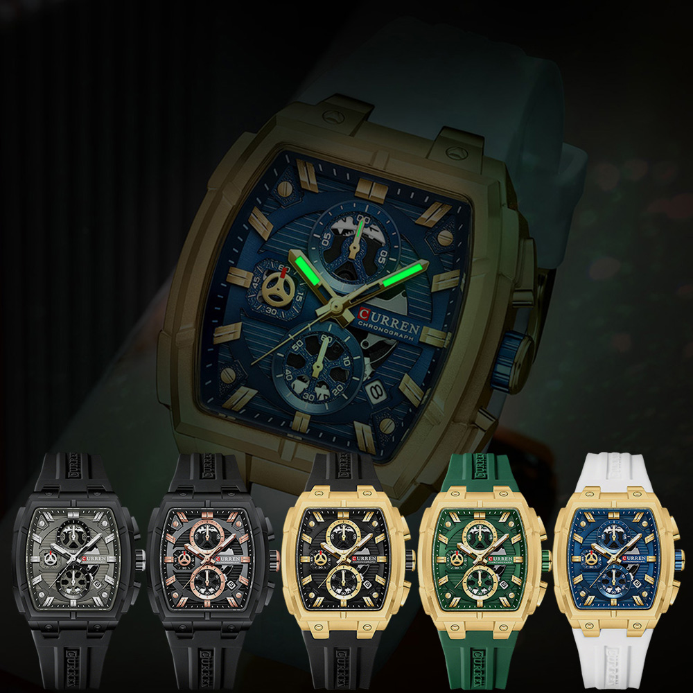 Роскошные винтажные часы CURRE – обзор и цена Men Fashion Vintage