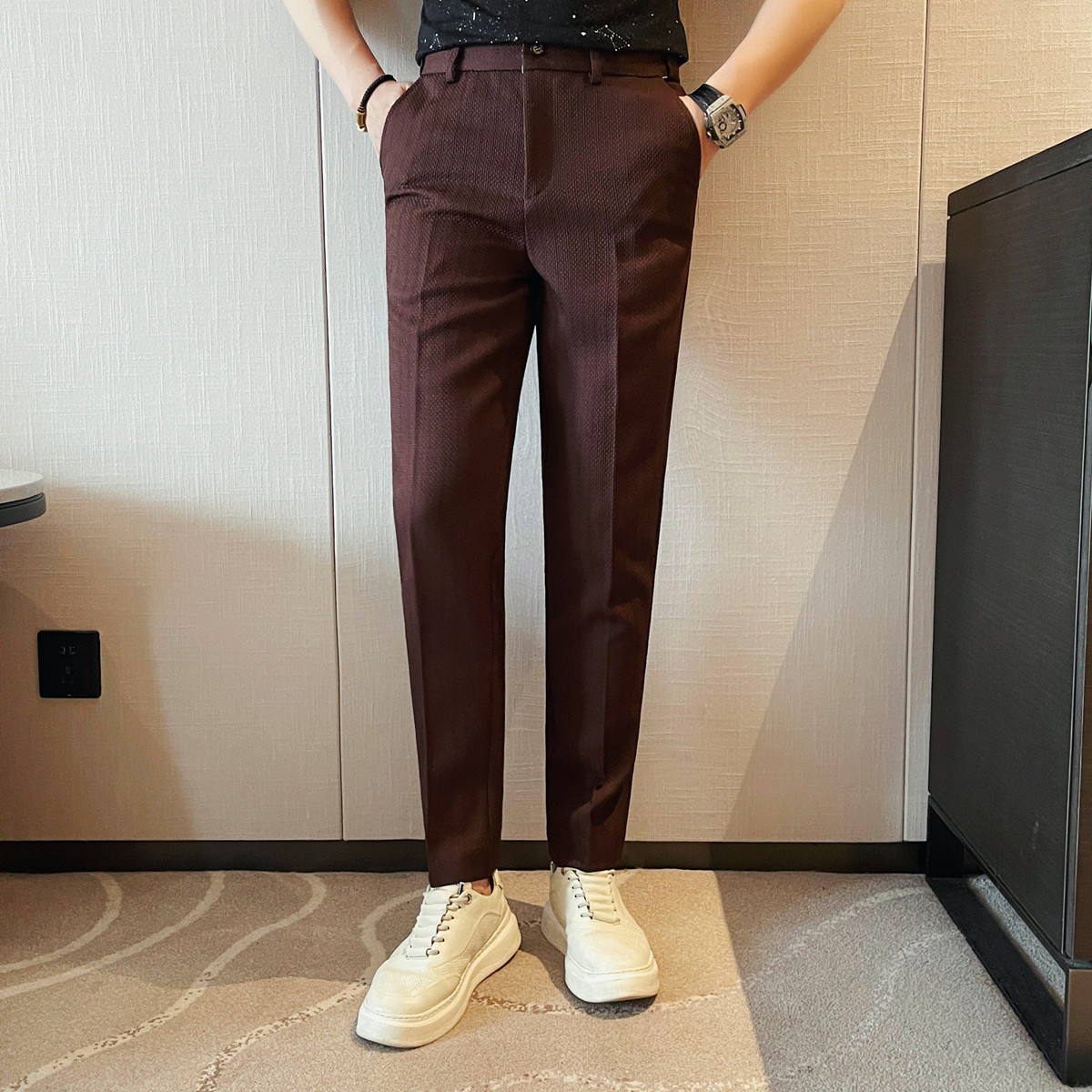 2024, весна-лето, новые мужски – обзор и цена Men'S Fashion Pants 2025