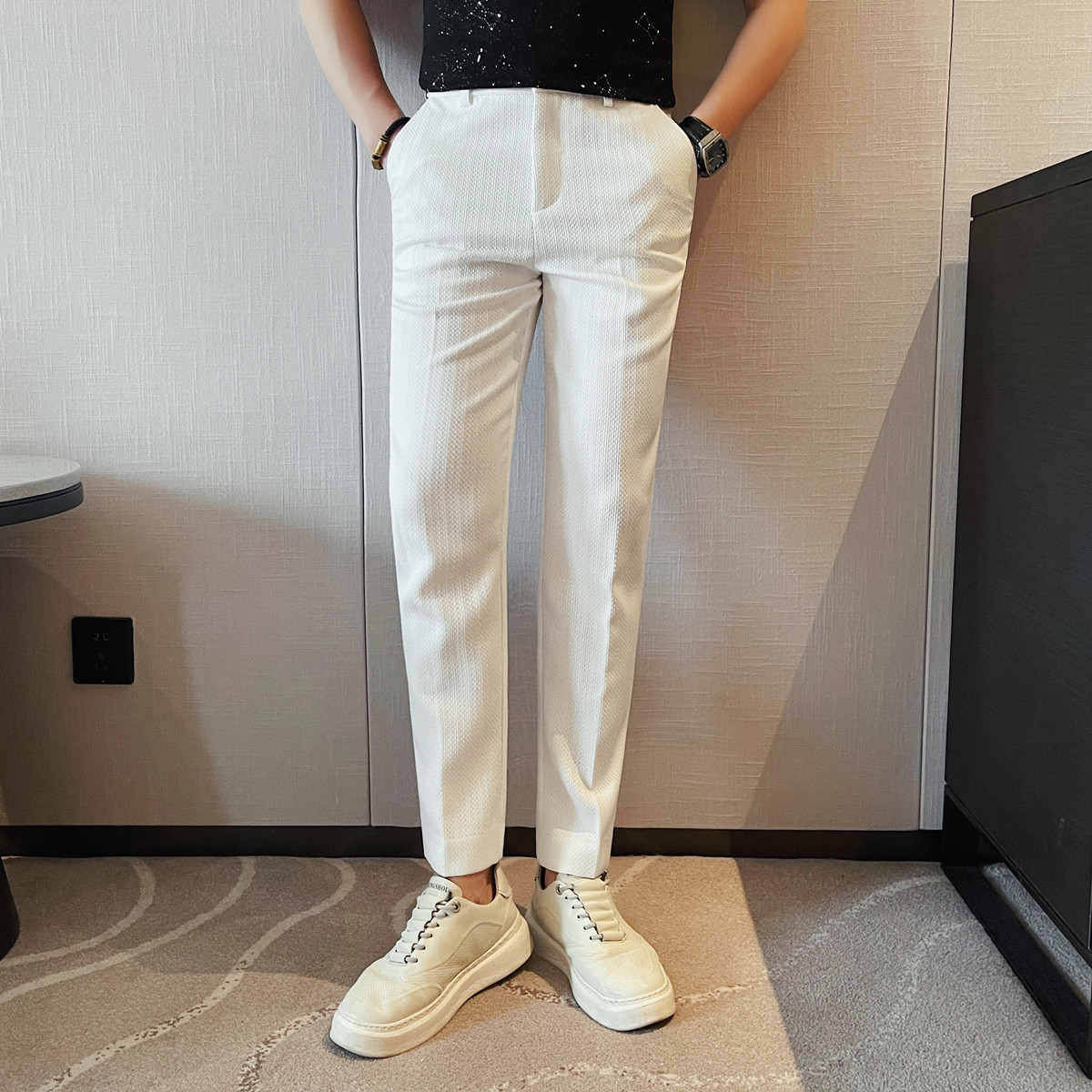 2024, весна-лето, новые мужски – обзор и цена Men'S Fashion Pants 2025