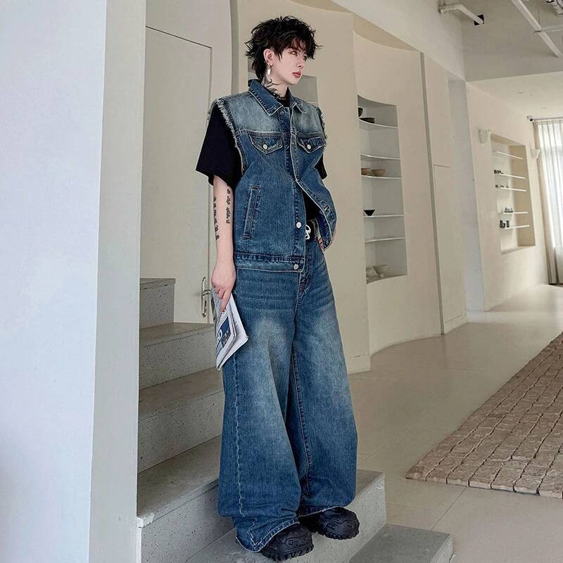 LUZHEN 2026 Летний джинсовый к – обзор и цена Men Fashion Jeans