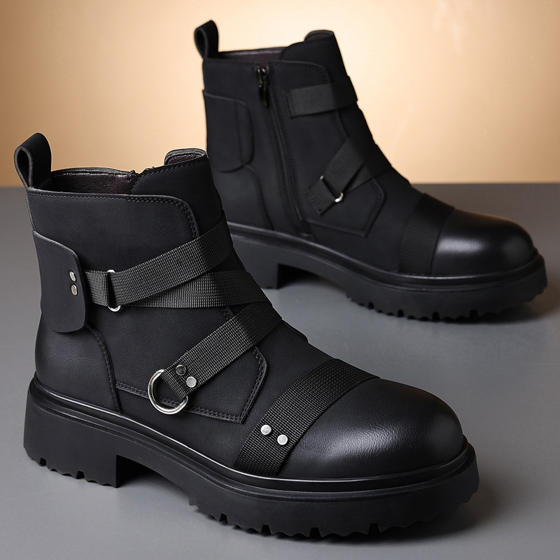 Мужские ретро-ботинки из кожи  – обзор и цена Men'S Fashion Footwear
