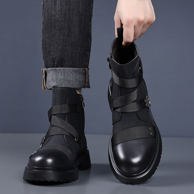 Мужские ретро-ботинки из кожи  – обзор и цена Men'S Fashion Footwear