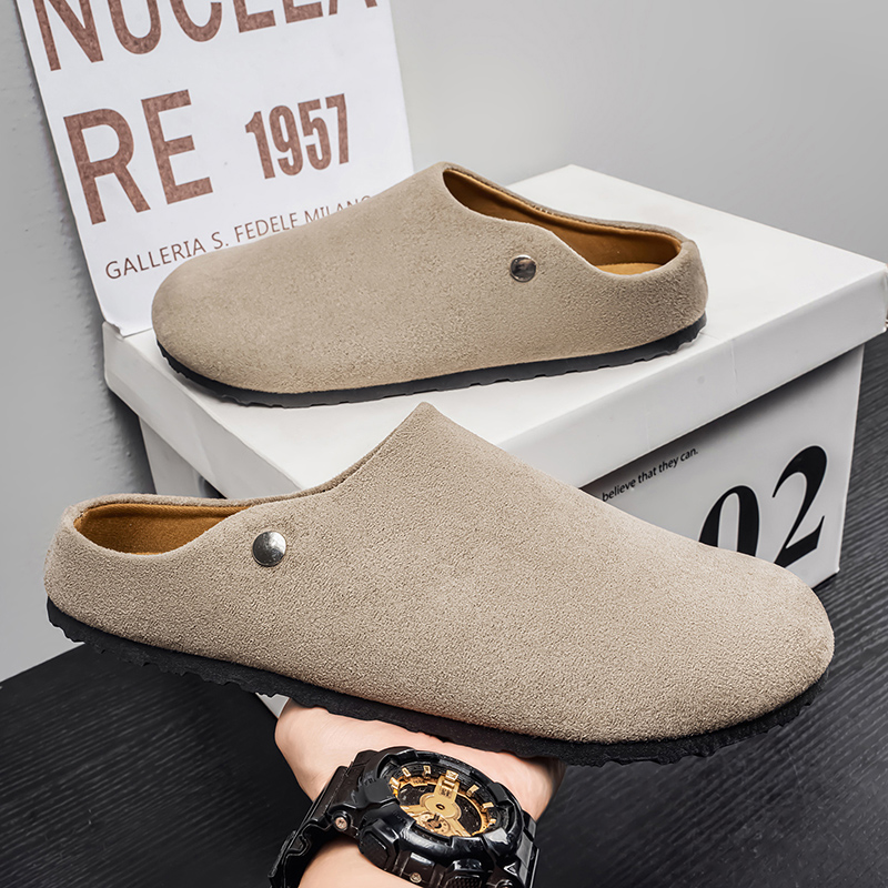 Мужские замшевые тапочки-мюли, – обзор и цена Mens Fashion Mullet