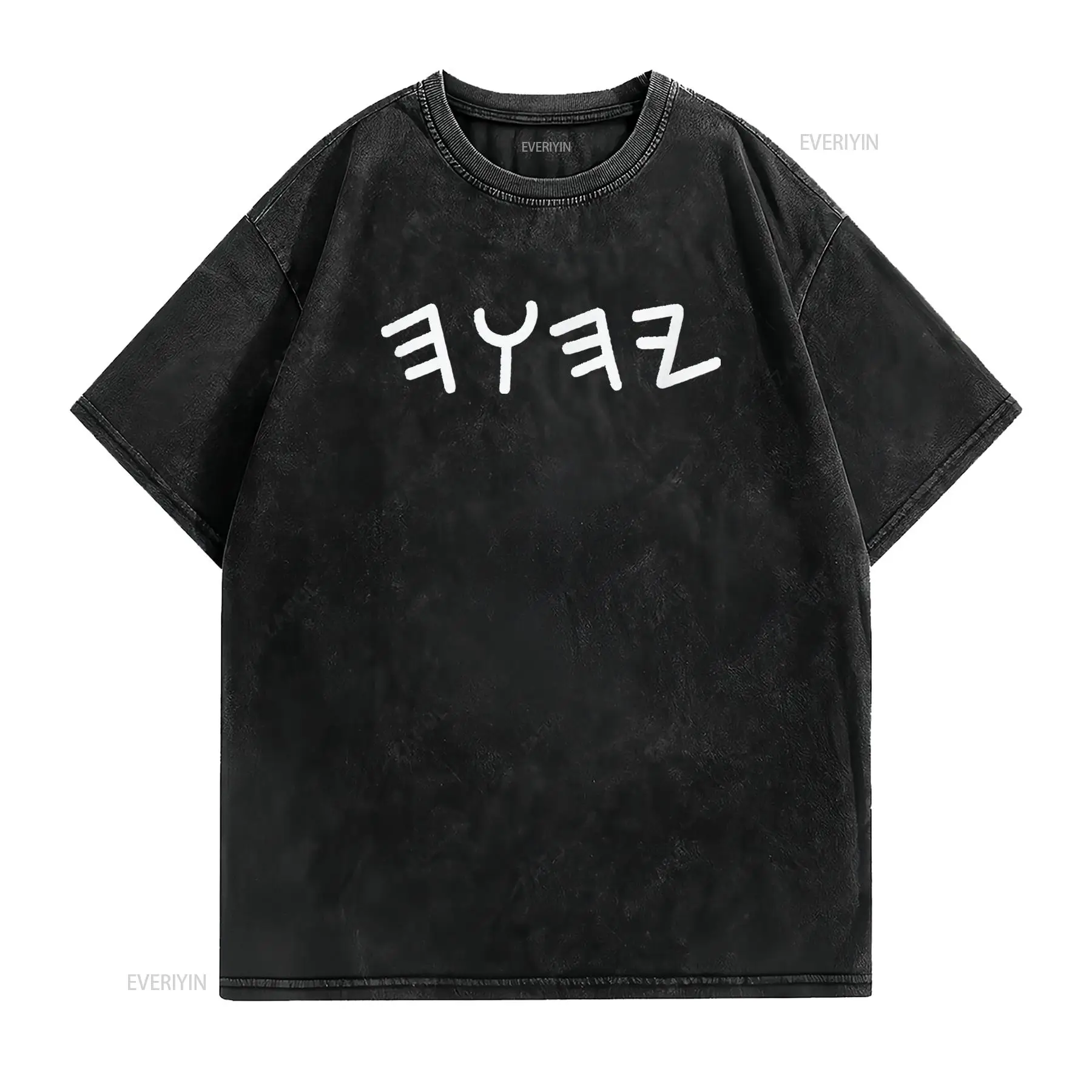 Мужская футболка «Древний иври – обзор и цена Mens Fashion Black Shirt