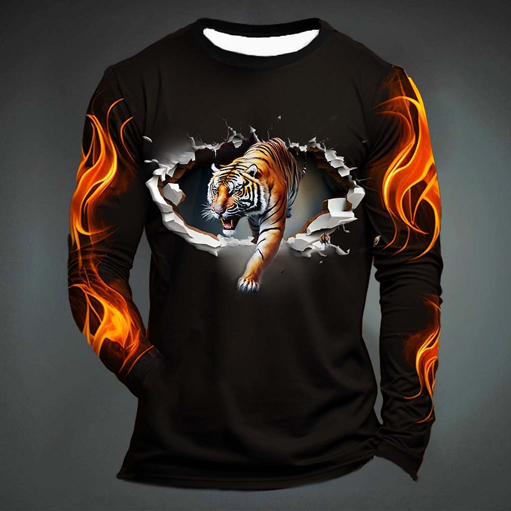 Забавная футболка с тигровым п – обзор и цена Mens Fashion Trend