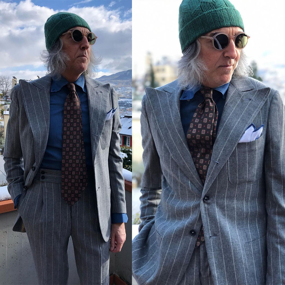Мужской костюм в полоску, комп – обзор и цена Mens Fashion Trajes