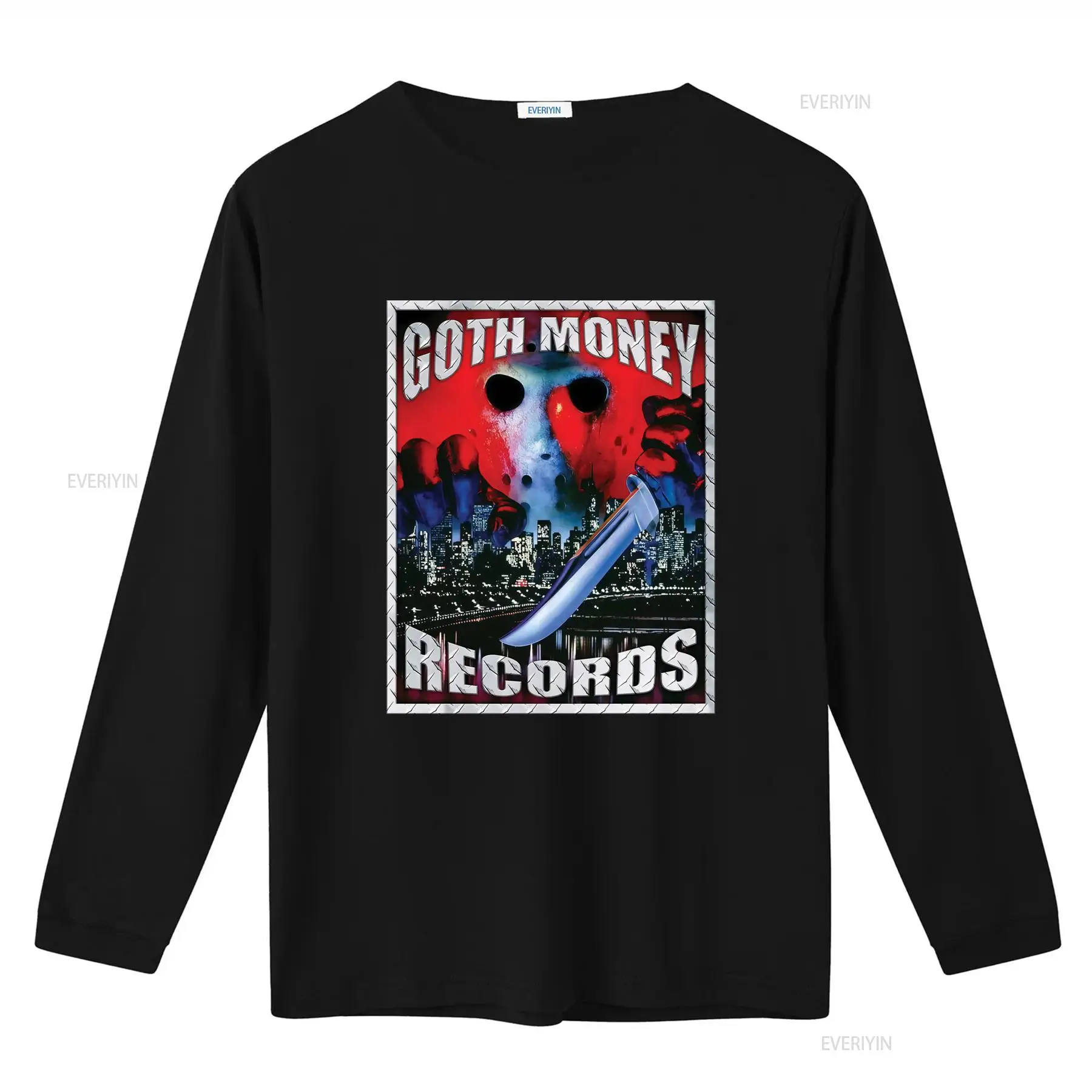Футболка Goth Money Records с  – обзор и цена Mens Fashion Black Shirt