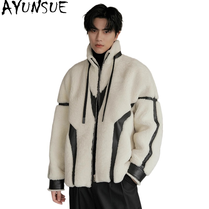 AYUNSUE Роскошное пальто из на – обзор и цена Men'S Fashion Zipper Jacket