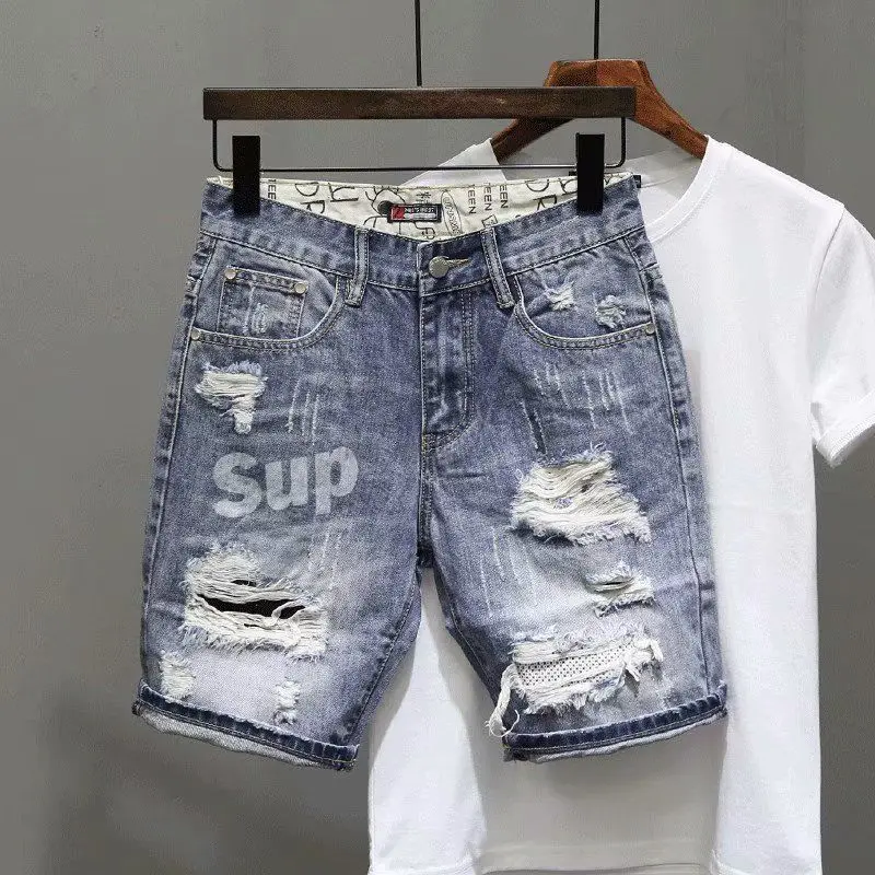 Шорты мужские рваные джинсовые – обзор и цена Men Fashion Jeans